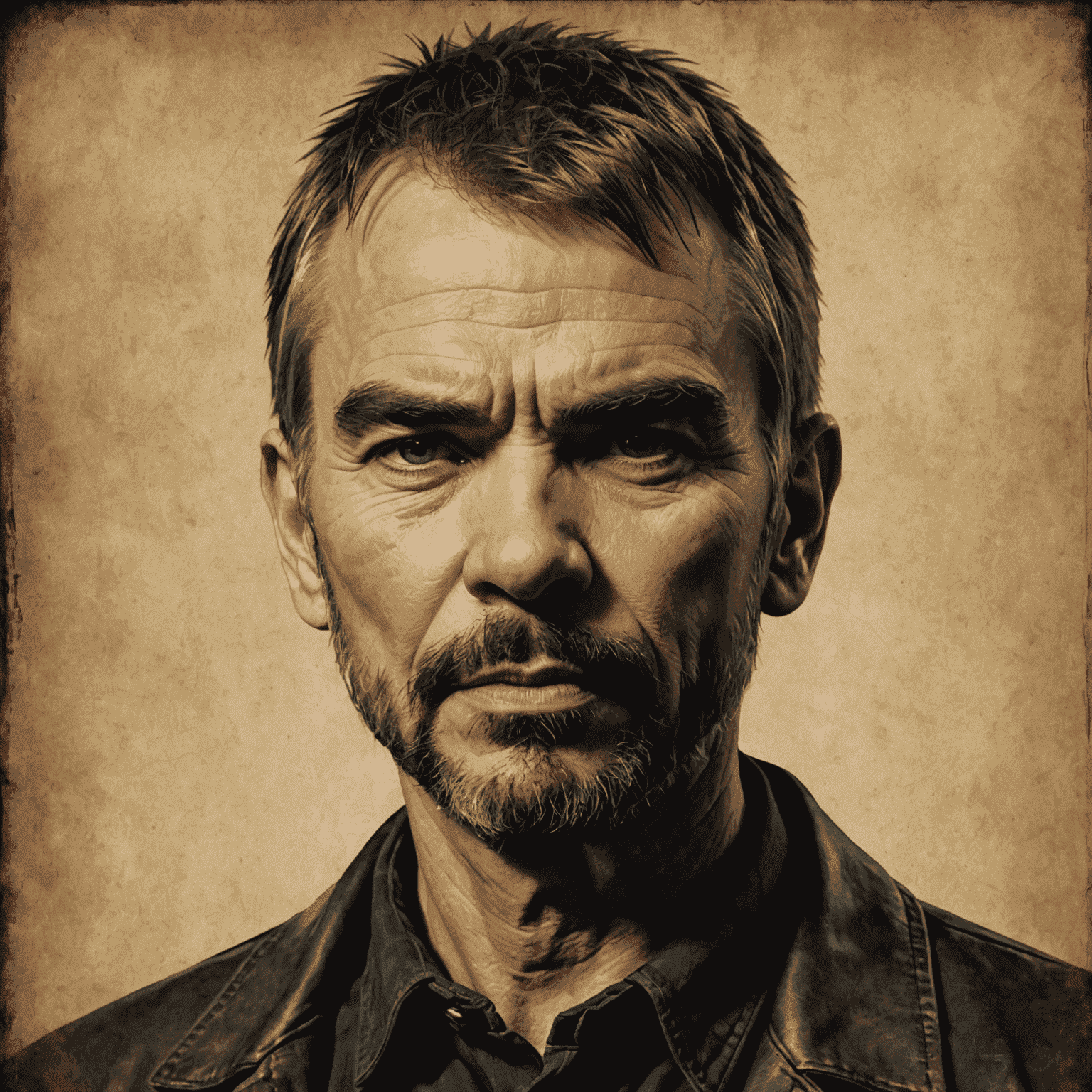 A portrait of Billy Bob Thornton as Lorne Malvo, with a menacing expression, showcasing the character's complexity